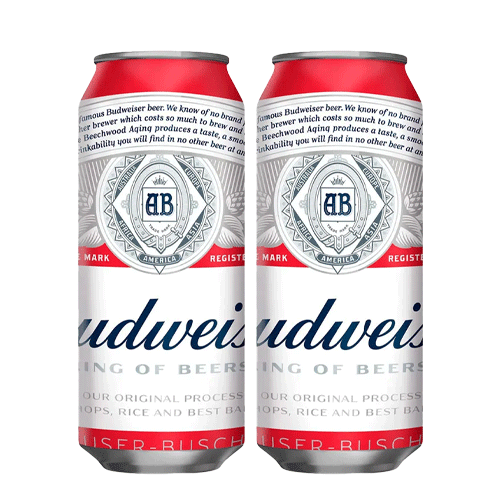 2 LATONES BUDWEISER